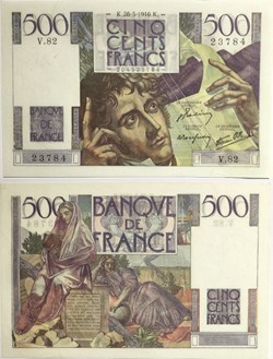 500 Francs CHATEAUBRIAND FRANCE 1946 F.34.05