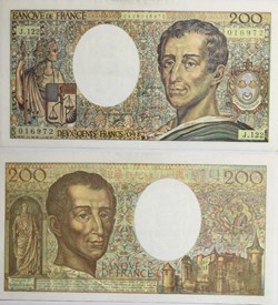 200 Francs MONTESQUIEU FRANCE 1992 F.70.12b