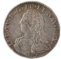 LOUIS XV, DIXIÈME D’ÉCU AUX RAMEAUX D’OLIVIER, 1726 BOURGES