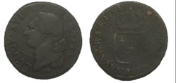 Sol dit à l'écu Louis XVI 1789 N