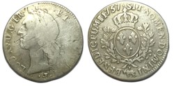 Écu dit "au bandeau" de Béarn 1757 Pau LOUIS XV DIT LE BIEN AIMÉ