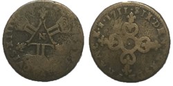 Six deniers dits Dardenne Louis XIV 1711 N