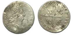 Cinq sols aux insignes LOUIS XIV LE GRAND OU LE ROI SOLEIL