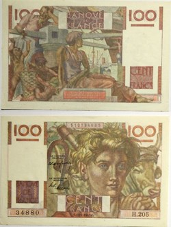 100 Francs JEUNE PAYSAN FRANCE 1947 F.28.15