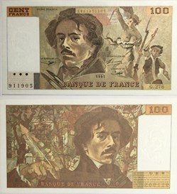 100 Francs DELACROIX FRANCE 1995 F.69ter.02b