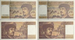 20 francs Debussy série 164066 a 164067