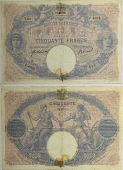 50 Francs BLEU ET ROSE FRANCE 1913 F.14.26