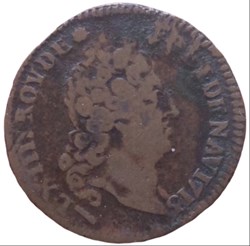 Liard de Lille Louis XIV 1713 W