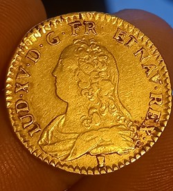 Louis d’or Louis XV 1730 9 Rennes