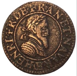 Double tournois 1592 CH Chalons sur Marne Henri 4 CGKL 166
