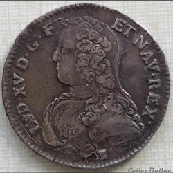 Demi écu aux branches d’oliviers Louis XV 1729 9 Rennes