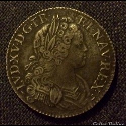 Écu de Navarre Louis XV « 1719 B Rouen