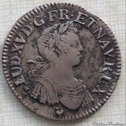 Quart d’écu aux 8 L Louis XV 1725 N Montpellier