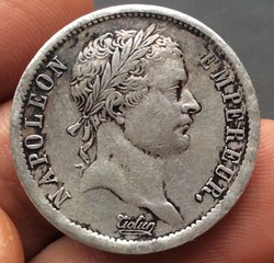 2 francs Napoléon 1er 1808 A Paris tête laurée Revers république