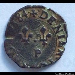 Denier tournois de Henri III 1584 P Dijon