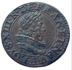 Double tournois Louis XIII 1630 A Paris