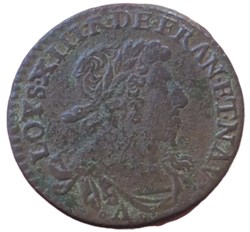 Double tournois Louis XIII 1630 A Paris fauté tounois