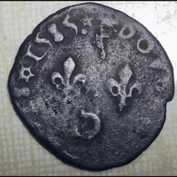 Double  tournois Henri III 1585 Z Grenoble