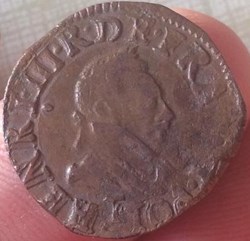 Double tournois Henri III 1585 T Nantes