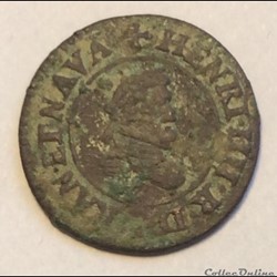 Denier tournois 1608 Z Grenoble Dauphiné Henri IIII CGKL 254