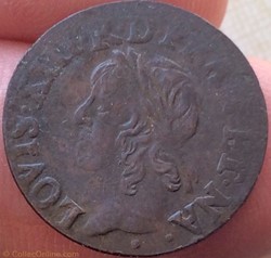 Double tournois Louis XIII 1643 légende française type de Warin