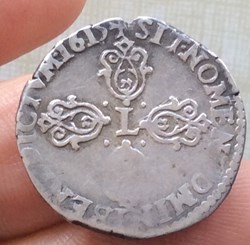 Quart de franc Louis XIII 1615 B Rouen