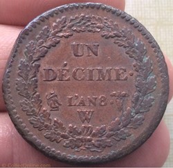 Un décime an 8 W Lille