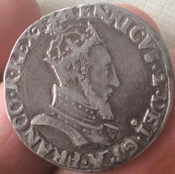 Teston à la tête couronnée Henri II 1552 D Lyon