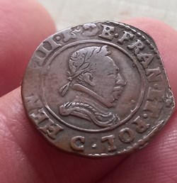 Double tournois Henri III 1589 C St Lô