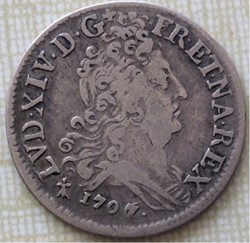 10 sols aux 4 couronnes de Metz Louis XIV 1707/6 AA