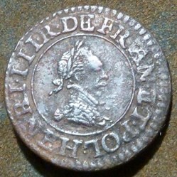 Denier tournois Henri III 1589 A Paris