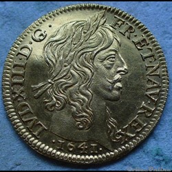 LOUIS D'OR Louis XIII 1641 A PARIS
