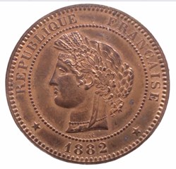 10 centimes Cérès 1882 A Paris