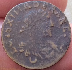Double tournois Louis XIII 1640 axe Loire Rhône