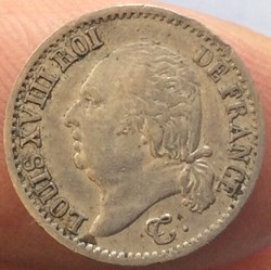 1/4 franc Louis XVIII 1823 A Paris