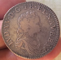 Demi écu vertugadin 1716 C Caen