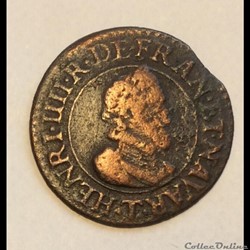 Double tournois 1610 T Nantes Henri IIII CGKL 216
