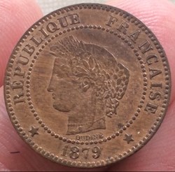 2 centimes Cérès 1879 A Paris