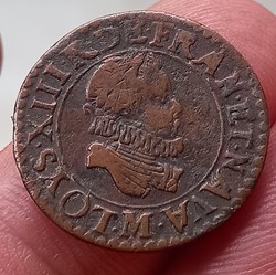 Double tournois Louis XIII 1612 M Toulouse