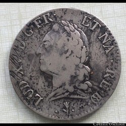 Écu à la vieille tête du Béarn Louis XV 1772 vachette Pau