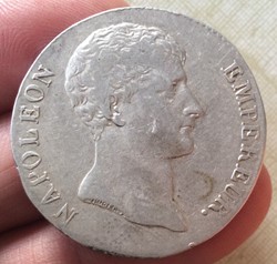 5 francs Napoléon 1er An 12 M Paris tête nue Revers république type intermédiaire