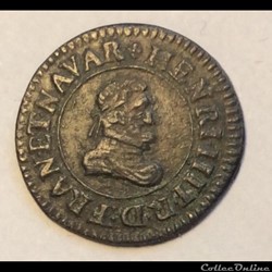 Denier tournois 1610 D Lyon Henri IIII CGKL 206