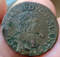 Double de la sou dar Charles II 164?