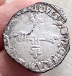 Huitième d’écu de Navarre Louis XIII 1624 Saint Palais