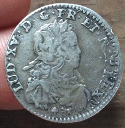 Sixième d’écu de France Louis XV 1720 A Paris