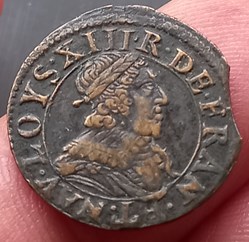 Double lorrain Louis XIII 1637 Stenay