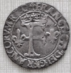 Blanc Franciscus ou dizain François 1er Toulouse point 5e