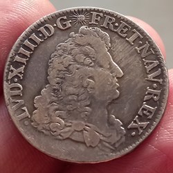 Quart d’écu des Flandres Louis XIV 1686 LL Lille