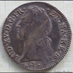 Écu au bandeau de Béarn Louis XV 1764 vachette Pau