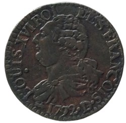 3 deniers type François Louis XVI 1792 D Lyon